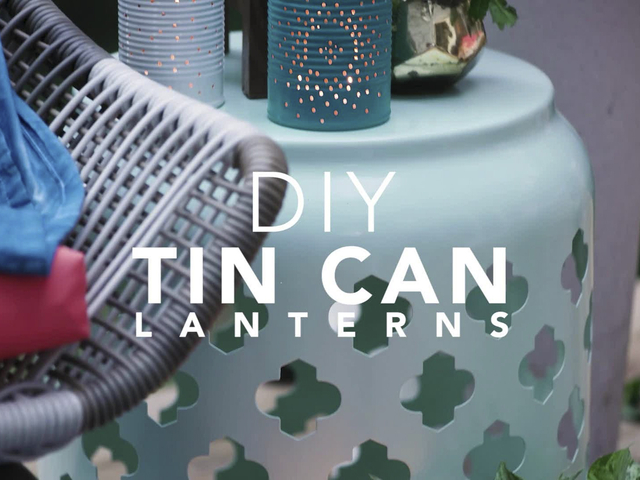 Homemade Gifts - Tin Can Lanterns - Kids Craft Room