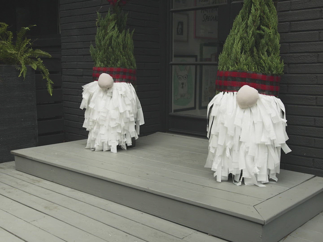 How to Turn Evergreen Planters Into Front Porch Gnomes for the Holidays